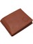 Hakiki Deri Kağıt Para, Bozuk Para ve Kart Bölmeli Erkek Cüzdanı - Taba 2