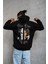 Erkek Kapşonlu Sweatshirt'other Lives' Ön & Arka Baskılı Siyah 1