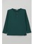 Erkek Çocuk Uzun Kollu Tişört Düğme Detaylı 4-8 Yaş, Petrol Yeşili 1