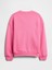 Kız Bebek Pembe Oversized Grafik Sweatshirt 3