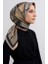 Tivil Ipek Eşarp 16170 - 0012 - 0030 Somon Siyah Kırçıllı Desen 1