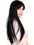 Fiber Sentetik Uzun Düz Kahküllü Peruk / Siyah 4