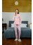 Kadın Penye Uzun Kol Pijama Takım Somon 2