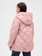 Kız Çocuk Pembe Kıvrımlı Şişme Mont 5