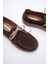 Kadın Hakiki Süet Loafer Comfort Tabanlı Günlük Ayakkabı Kahve Misley 3