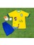 Brezilya 10 Numara Pele Baskılı Özel Tasarım Çocuk Futbol Forması 4 Lü Set Hediye Vs T-Shirt 1