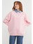 3 Iplik Kot Garnili Gömlek Yaka Oversize Sweatshirt 5