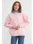 3 Iplik Kot Garnili Gömlek Yaka Oversize Sweatshirt 6