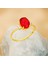 14K Gold Oval-Cut Ruby Ring, Unique Precious Stone Engagement Ring 3