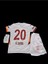 G L Tasar Y'2024/25-GABRIEL' Sara' 20 Deplasman Beyaz Çocuk Forması Çorap Hediyeli Spor T-Shirt 1