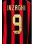 Milan 2006 Inzaghi 9 Kırmızı Siyah Uzun Kol Taraftar Forması 1