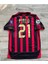 Milan 2006 Pirlo 21 Efsane Kadro Kırmızı Siyah Kısa Kol Yetişkin Taraftar Forması 1