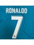 Cristiano Ronaldo 7 Real Madrid' Uzun Kol Turkuaz 17-2018 Yetişkin Futbol Forması 4