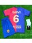 Barcelona 24/25 Gavi 6 Iç Saha Bordo Çocuk Kısakol Forması 4lü Set 1