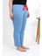 Kadın Pamuklu Büyük Beden Alt Pijama Mavi 3