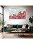 Kanvas Yatay Duvar Tablosu Kanvas Kirmizi Çiçekler Ev Ofis Salon Modern Duvar Tablosu 2