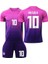 Almanya Euro 2024 Deplasman Jamal Musiala Çocuk Forması 3'lü Set Forma+Şort+Çorap (Pembe) 1