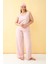 Kadın Pembe Büyük Beden Penye Alt Üst Takım 2