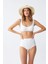Kadın Basic Beyaz Pedli Yüksek Bel Bikini Takımı 1