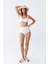 Kadın Basic Beyaz Pedli Yüksek Bel Bikini Takımı 3