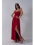Kırmızı Askılı Drapeli Uzun Şifon Abiye 08020032.08 1