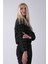 Siyah Ön Bağlama Detaylı Kısa Ceket 3971101.01 2