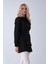 Siyah Bilek ve Omuz Apolet Detaylı Kemerli Düğme Kapamalı Trenç 4200829.01 5
