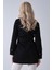 Siyah Bilek ve Omuz Apolet Detaylı Kemerli Düğme Kapamalı Trenç 4200829.01 6