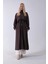 Kahve Belden Bağlama Detaylı Yandan Cepli Uzun Trenç 422237.05 1
