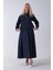 Lacivert Fermuar Kapamalı Ceket Üzeri Desenli Etekli Takım 4577259.02 1