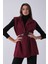 Bordo Kemerli Yünlü Kaşe Yelek 31070196.04 6