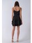 Siyah Ip Askılı Bel Kemer Bağlamalı Mini Boy Abiye 0802004.01 6