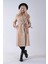Bej Kol Bağlamalı Seyyar Kuşaklı Uzun Kaşe Kaban 41630051.55 1