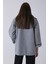 Gri Önü Düğmeli Atkılı Süs Dikiş Detaylı Cepli Kısa Kaban 31050712.06 6