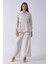 Taş Tunik Yaka Fermuar Kapamalı File Detaylı Pantolonlu Takım 4577283.50 1