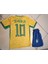 Brezilya Neymar Özel Tasarım Çocuk Futbol Forma 2 Li Set. Şort+Forma 1