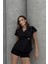 Siyah Tek Düğme Kapamalı Bluz 4202880.01 1