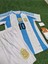 Lionel Messi Arjantin 2024/25 Yeni Sezon Çocuk Forması Şort Çorap Bileklik 4'lü Set 2