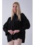 Siyah Göğüs ve Manşeti Büzgü Detaylı Bluz 3972060.01 6