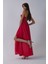 Kırmızı Ince Askılı Uzun Şifon Abiye Elbise 08020031.08 3