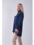 Lacivert Hakim Yaka Cep Kapak Detaylı Etek Ucu Ipli Tunik 3972106.02 6