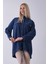 Lacivert Hakim Yaka Cep Kapak Detaylı Etek Ucu Ipli Tunik 3972106.02 7