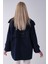 Lacivert Yandan Cepli Omuz Apolet Detaylı Trenç 422234.02 5