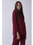 Bordo Çift Cep Yandan Bağlamalı Ceket Pantolonlu Takım 4592259.04 7