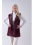 Bordo Deri Yakalı Yandan Cepli Yelek 4579030.04 1