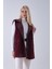 Bordo Deri Yakalı Yandan Cepli Yelek 4579030.04 3