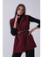 Bordo Kemerli Yünlü Kaşe Yelek 31070196.04 3