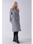 Gri Kol Bağlamalı Seyyar Kuşaklı Uzun Kaşe Kaban 41630051.06 3