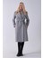 Gri Kol Bağlamalı Seyyar Kuşaklı Uzun Kaşe Kaban 41630051.06 7