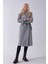 Gri Kol Bağlamalı Seyyar Kuşaklı Uzun Kaşe Kaban 41630051.06 8